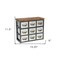 Homeroots 14" Brown And Gray Solid Wood And Metal Desk Organizer 487920 - alternate 2