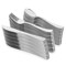 Elama 150 Piece Disposable Plastic Dinnerware Party Set for 25 Guests in White with Silver Trim 750124339M - alternate 4