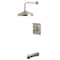 Kingston Brass Single-Handle Pressure Balanced Tub and Shower Faucet, Brushed Nickel KB6148NDL - alternate 1