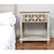 Homeroots 28" White Solid Wood Distressed Carved Geometric One Drawer Nightstand 555401 - alternate 1