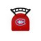 Holland Bar Stool Co 36" Blk Wrinkle Montreal Canadiens Swivel Bar Stool, Jailhouse Back L01836MonCan - alternate 3