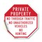 Signmission Private Property No Through Traffic, 10 Inch X 10 Inch, Vinyl Decal OC-D-10-156 - alternate 1