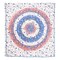 Homeroots 88" X 84" Blue White And Orange Floral Cotton Hanging Tapestry 397434 - alternate 1