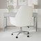 Martha Stewart Maxine Upholstered Office Chair in White/Polished Nickel GO-18301-WH-MS - alternate 6