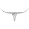 Homeroots 47" Silver Buffed Aluminum Long Horn Wall Sculpture 354901 - alternate 1