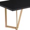 Homeroots 63" Black And Gold Solid Wood And Metal Trestle Base Dining Table 602331 - alternate 3