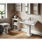Whitehaus Collection 29 in Traditional Pedestal Sink with Large Rectangular Bowl and Single Faucet Drilling AR854-AR805-1H - alternate 3