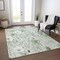 Homeroots 8' X 10' Mint Green And Ivory Floral Washable Indoor Outdoor Area Rug 611159 - alternate 4