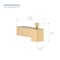 Kibi Cube Wall Mounted 1/2 in Slip-On Tub Spout with Diverter, Brushed Brass TS103BB - alternate 5