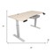Homeroots 63" Adjustable Beige Standing Desk 558233 - alternate 3