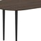 Homeroots 67" Walnut and Black Solid Wood Oval Dining Table 712137 - alternate 4