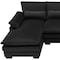 Homeroots 55" Black Fabric Modular Sleeper Sofa 568293 - alternate 5