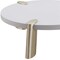 Homeroots 40" White And Gold Stainless Steel Round Coffee Table 372311 - alternate 5