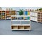 Beleduc By Playwell Palermo 1041mm Mid Open Shelf - 8 Compartments, Dual-Sided, White/Oak HPL, Ages 3+, 828mm 846040 - alternate 4
