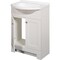 Zenith Zenna Home Wht 24'' Wx35'' Hx12''D Euro Vanity with Wht Cultured Marble Top SEC24WW - alternate 1