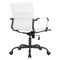 Leisuremod Harris Faux Leather Office Chair - Mid-Back Ergonomic Swivel Desk Chair, Iron Base HOBL19WL - alternate 6
