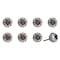 Homeroots Set of Eight Black And White Ceramic And Metal Drawer Pull Knobs, 8PK 544425 - alternate 2