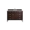 James Martin Vanities Brittany 48'' S Vanity, Burnished Mahogany w/ Ethereal Noctis Silestone Top w/ Wireless Charger 650-V48-BNM-FENC - alternate 1
