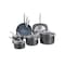 Black & Decker 12-Piece Ceramic Hard Anodized Aluminum Cookware Set, Pots and Pans Set, Gray BDK100B - alternate 1