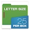 Pendaflex Top Tab Fastener Folder, 1/3-Cut Tab: Assorted, Expands 2", 2 Fasteners, Letter Size, Green, 25PK 15938GW - alternate 3
