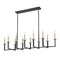 Z-Lite Gaultier Matte Black+Modern Gold 12 Light Linear Chandelier 6100-12L-MB - alternate 3