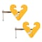 Mytee Products Adjustable Yellow I-Beam Clamp, 5 Ton/11023 LB WLL with Manual Screw Rod., 2PK BC-5x2 - alternate 1