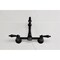 Kingston Brass Two-Handle Wall Mount Bridge Kitchen Faucet, Matte Black KS2440PKL - alternate 3