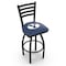 Holland Bar Stool Co 25" Blk Wrinkle Brigham Young Swivel Bar Stool, Ladder Back L01425BrigYn - alternate 1