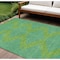 Homeroots 8' X 10' Green And Aqua Geometric Washable Indoor Outdoor Area Rug 598737 - alternate 1