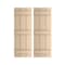 Ekena Millwork Rustic Three Board Joined Board-n-Batten Smooth Faux Wood Shutters, 16 1/2W x 76H, PR SHUBJS16X76SMPR - alternate 1