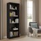 Homeroots 71" Black Wood Five Tier Bookcase 546187 - alternate 6
