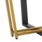 Homeroots 48" Clear And Gold Glass And Iron Sled Base Round Top Dining Table 569432 - alternate 8
