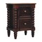 Homeroots 22" Brown Solid Wood Two Drawer Nightstand 701742 - alternate 6