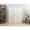 Sartodoors Sliding Double Pocket Doors 64 x 96 inches, Louver 3388 White Silk, Kit Rail Hardware, Solid Wood LOUVER3388DP-WS-3696 - alternate 3