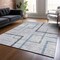 Homeroots 5' X 8' Gray Charcoal And Blue Geometric Washable Indoor Outdoor Area Rug 588339 - alternate 3