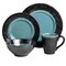 Gibson Elite Dragonstone 16 Piece Stoneware Reactive Glaze Dinnerware Set in Aqua 98998.16R - alternate 2