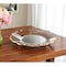 Homeroots 10in Clear And Gold Glass Platter 375751 - alternate 3