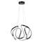 Jonathan Y Euphoria 18.5" 1-Light Contemporary Designer Aluminum/Iron Scribble Integrated LED Pendant Light, Bla JYL1703A - alternate 6