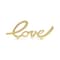 Homeroots 10" Gold Cast Iron Love Tabletop Sign 634474 - alternate 2