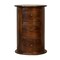 Homeroots 23" Chestnut Solid Wood Round Three Drawer Nightstand 722556 - alternate 1