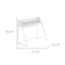 Homeroots 47" White Wood and Metal Sled Computer Desk 489849 - alternate 5