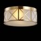 Jonathan Y Cadence 15" Drum Metal/Glass Flush Mount, Brass Gold JYL7454A - alternate 6
