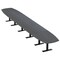 Skutchi Designs Arc Boat Conference Table With Power, 48 in W, 264 in L HAR-ABOT-48X264-T.BK-WA7949-NA - alternate 1