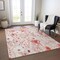 Homeroots 8' X 10' Salmon And Coral Floral Washable Indoor Outdoor Area Rug 611171 - alternate 6