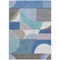 Homeroots 3' X 5' Sky Blue Teal Blue And Brown Geometric Washable Indoor Outdoor Area Rug 616742 - alternate 4
