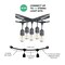 Bulbrite Outdoor/Indoor 14 ft. Plug-In Edison Bulb S14 LED String Light with Bulbs Included 10-Sockets 812143 - alternate 2