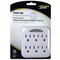 Powerzone Outlet Tap, 6 Outlet(s) White OR801105 - alternate 2