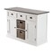 Homeroots Modern Farmhouse Brown And White Large Accent Cabinet 388227 - alternate 5