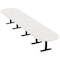 Skutchi Designs 18ft Conference Table With Power Unit | 18 Person Modular Racetrack Meeting Table | Harmony Series HAR-RAC-48X216-T.BK-WA7976-NA - alternate 1