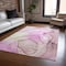 Homeroots 3' X 5' Pink Abstract Washable Non Skid Indoor Outdoor Area Rug 559400 - alternate 3